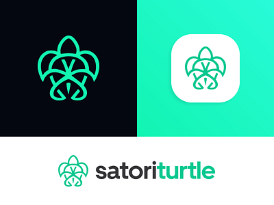 🐢 SatoriTurtle Logo Branding art branding design illustration logo minimal turtle