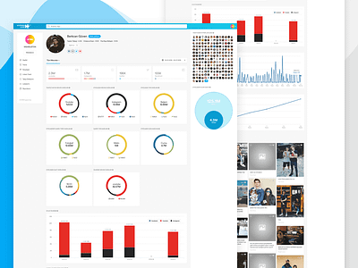 Influencer Profiles analytics dashboard data influencer marketing profile page social media ui white