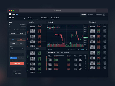 Coiny Pro Cryptocurrency Trading platform blockchain charts clean crypto crypto currency graphics history order platform search trade trading ui user interface ux web