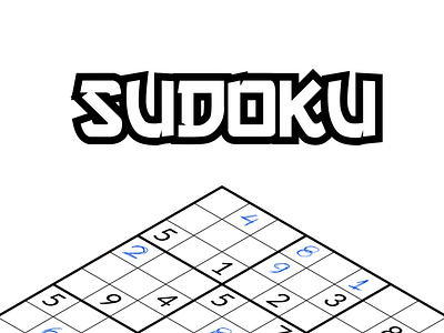 Sudoku Illustration art direction branding graphic design illustration isometry ispometric logo online playtoy sudoku typography