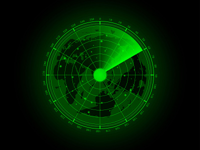 Radar screen Technology background radar display with scanning abstract graphic design illustration map network radar scanner radar scanner design radar screen target technology technology background vector