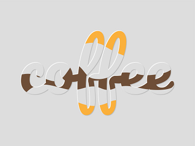 Coffee Text Effect Design Neumorphism Vector illustration