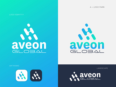 Aveon Global Tech Company Logo Design Vector Illustration 3d sphere shape branding brandlogo design graphic design illustration logo logodesign typography ui vector