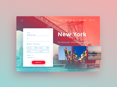 Daily Ui Challenge #068 - Flight Search challenge dailyui flight search interface ui ux web design