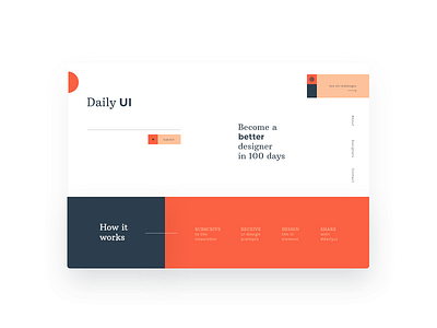 Daily Ui Challenge #100 - Daily UI Landing Page challenge daily ui landing page dailyui interface ui ux web design