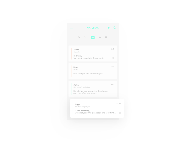 Read All Inbox Ui Daily Ui Challenge #106 - Inbox by Federica Corneli on Dribbble