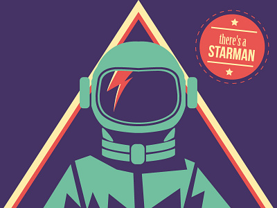 Starman art artwork astronaut bowie david design illustration vector