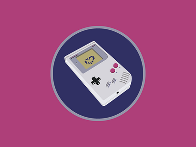 Gameboy art colors design flat gameboy icon illustration nintendo nostalgia vector