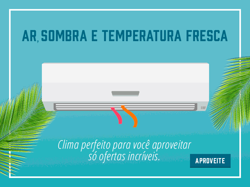 Air Conditioner ad advertising air blue conditioner design flat gif hot summer vector