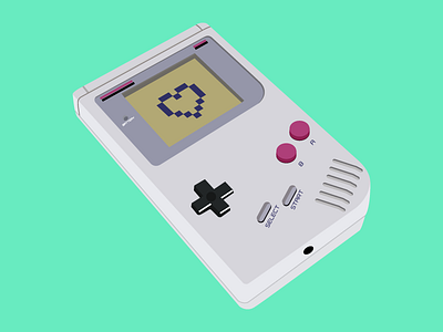 Game Boy - 1989 colors design draw game gameboy icon illustration nintendo vector