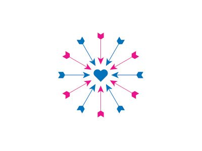 Love arrow blue cupidon firework heart pink