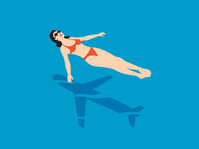 Holidays girl plane pool red relaxation shadow skin swimsuit water woman