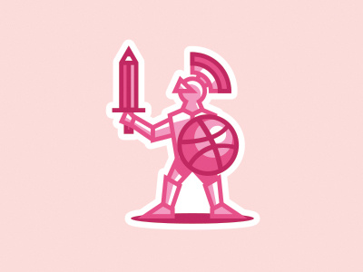 Knight armor pencil shield sword