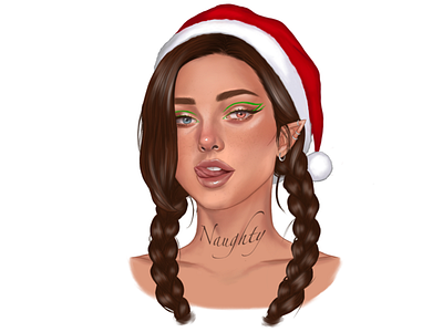 Christmas elf 🥴 art artwork cartoon character christmas digital digital art drawing girl illustration illustration art illustrator people portrait procreate red woman