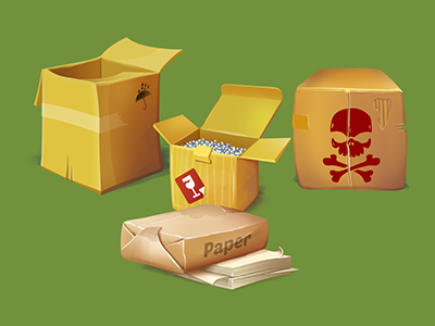 Boxes & paper - scetches box boxes cardboard paper scetch scull