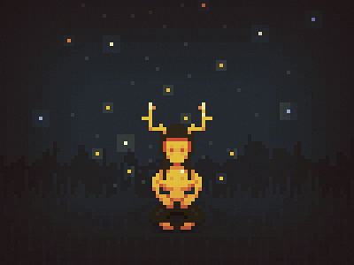 Cernunnos - pixel horned god