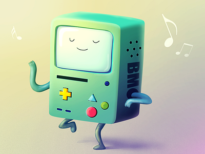 Beemo - "Adventure Time" fan art - with .psd-file adventure time beemo character console game illustration toy