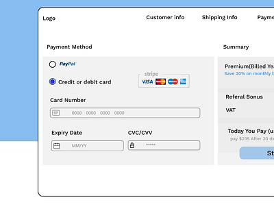 Payment page