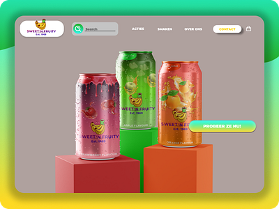 (Non-existing) Soda brand web design