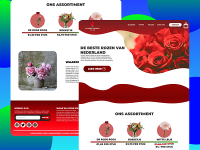 (NON-Excisting) Flower Webshop design adobephotoshop branding design dutchdesigners figma graphic design logo madurographics vector webdesign