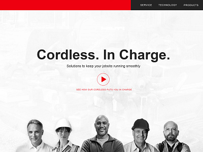 Hilti Cordless Campaign campaign design landing page ui web