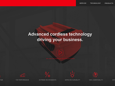 Hilti Cordless Campaign Technology campaign design landing page ui web