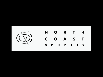 North Coast Genetix logo clean design glyph graphic logo modern monogram symbol