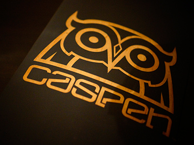 Caspen Logo Lasercut Skateboard brand deboss graphic lasercut logo sign skateboard