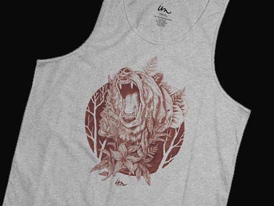 Bear in Mind Tanktop apparel clothing graphicdesign printing screenprint