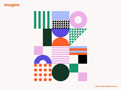 Illustration "Imagine" abstract adobe design geometric graphic design illustration poster vector vectorillustration