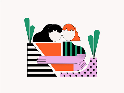 Friendship abstract adobe branding design graphic design illustration vector vectorillustration