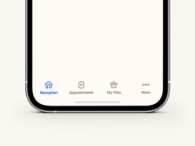 FirstVet Tab Navigation app icon menu pictogram ui ux vector