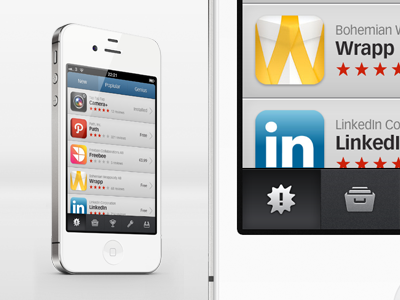 App Store interface iphone pictogram ui ux