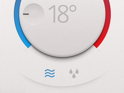 Thermostat App app interface iphone ui ux
