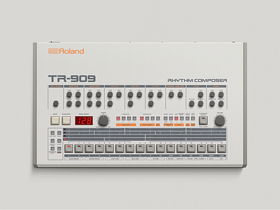 Roland Tr 909 By Daniel Bruce On Dribbble