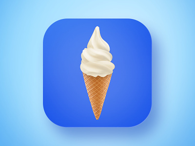 Ice Creamz Roll App icon app appstore aso blue casual game digital painting game gamedev hypercasualgames icecream icon iconapp illustration marketing design