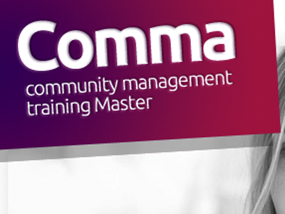 New logo for Comma (CM training master) interface logo tipography web