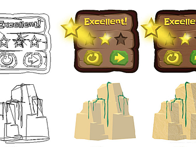 GUI and environment for videogame app game design gui vector