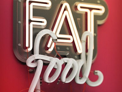 Fat Food 3d cinema4d lettering