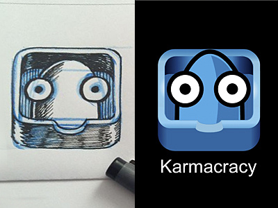 Iphone icon WIP for Karmacracy