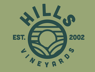 Hills Vineyards branding design graphic design icon illustration logo typography vector