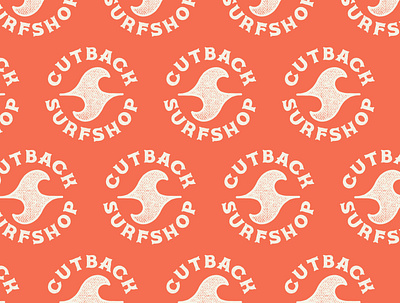 Cutback Surf Shop Pattern branding design graphic design icon illustration logo vector