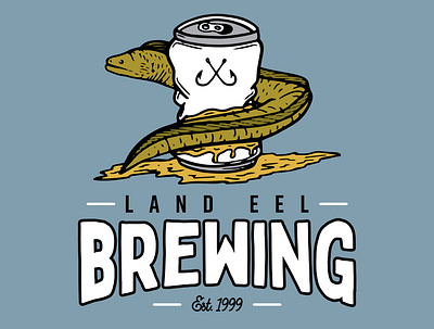 Land Eel Brewing branding design graphic design icon illustration logo typography vector