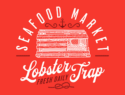 Lobster Trap Seafood Market branding design graphic design icon illustration logo typography vector