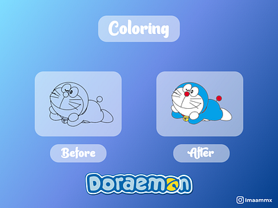 Doraemon Coloring app coloringinspiration design doraemon figma illustration logo photoshop uiinspiration uxinspiration