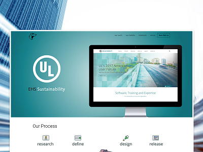 Close-up of UL EHSS Case Study Page agency banner case study global landing multi lang product software web design