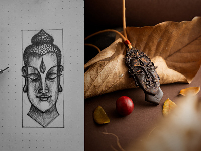 Vamsa Buddha art buddha buddhism craft crafts design illustration india jewelry kerala kochi pendant shylesh
