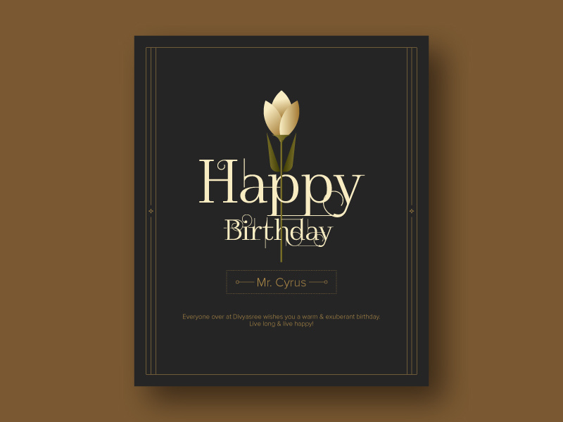 Birthday card design