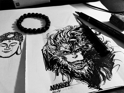 Monkey King drawn hand my