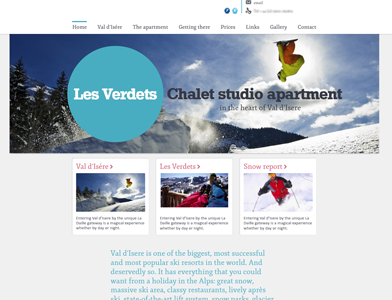 Ski Apartment Website branding concept webdesign